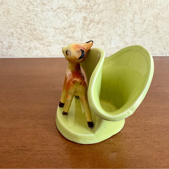 Vintage Bambi Figurine Planter - Picture 4 of 9